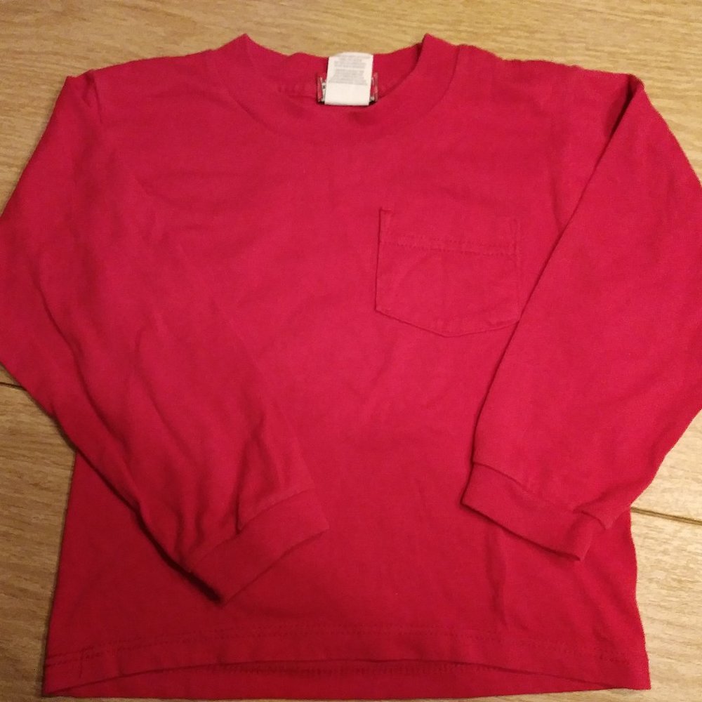 Athletics Works Red Pocket Boys T